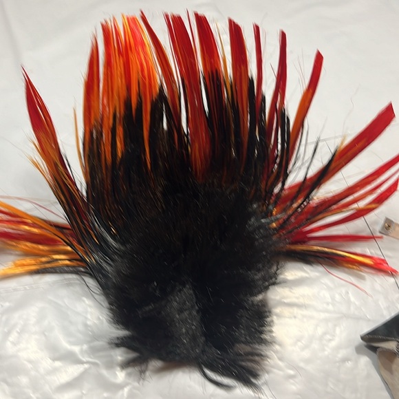 Punk EMO rocker ZOMBIE BIKER skull shirt Halloween Costume flame MOHAWK BOYS LG - Picture 8 of 15